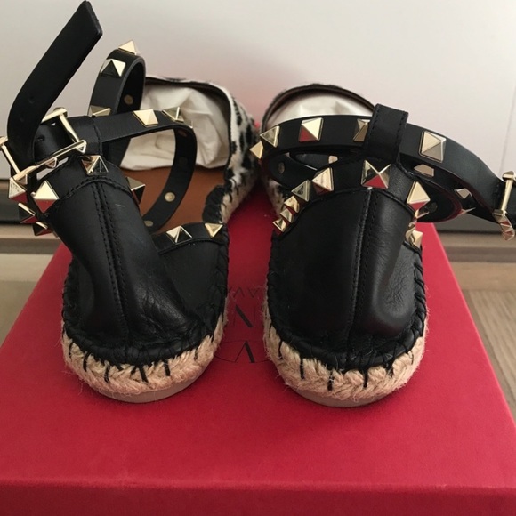 Valentino rockstud leopard print espadrilles, 38 - Picture 6 of 8